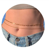 Waist Accessory Fashionable and Personalized Round Bead Chain Twisted Chain Double-layer Women's Waist Chain New Body Chain