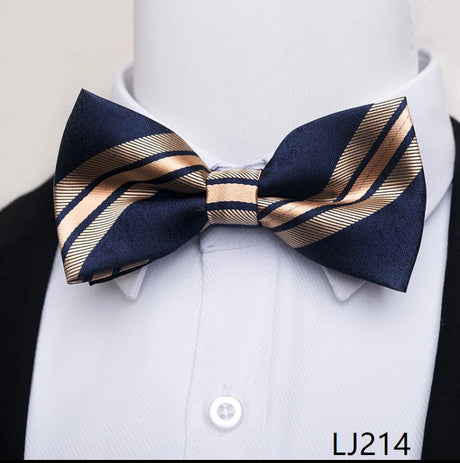 Fashion Brand Brand Silk Bow Tie Dark Blue Man Dot Wedding Accessories lover's day Fit Formal Party