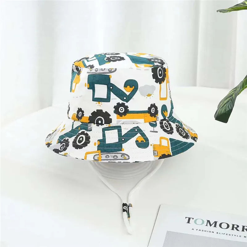 Summer Panama Baby Girls Hat Autumn Cartoon Boys Fisherman Hat Baby Sun Hat Outdoor UV Bucket Hat for Kids Toddler Bonnets