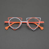 Ultra Light Pure Titanium Inverted Triangle Glasses Frame Female New Multi-color Personality Myopia Reading Prescription Eyewear