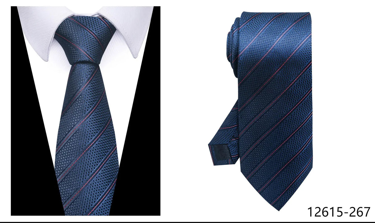 100% Silk Brand Purple Tie Men Necktie High Quality Mix Colors Silk 7.5 cm Gravatas Accessories Wedding April Fool's Day