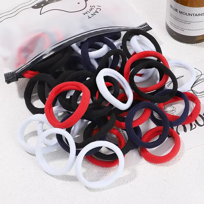 50/100/30 basic black rubber band for women girls elatic classical hair band head accessories casual sport High ponytail support