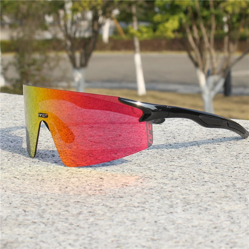 1 Lens NRC Cycling Sunglasses UV400 TR90 Sports Bicycle Glasses MTB Mountain Bike Fishing Hiking Riding Eyewear for Men Women