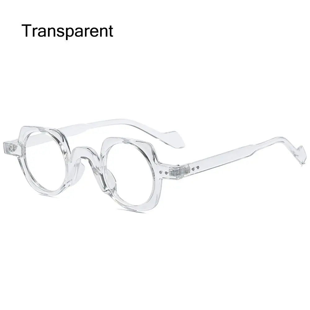 Round Square Frame Blue Light Blocking Glasses Japanese Style Unisex Non-Prescription Glasses Eyeglasses Frame