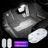 1pc Touch Sensor USB LED Interior light LED Lamp Car Ceiling Lamp Reading Light Car Decorations Roof Interior Lighting