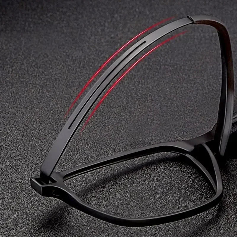 Blue Light Blocking Reading Glasses Men Women Ultralight TR90 Titanium Alloy Optical Frame Eyeglasses Square Eyewear