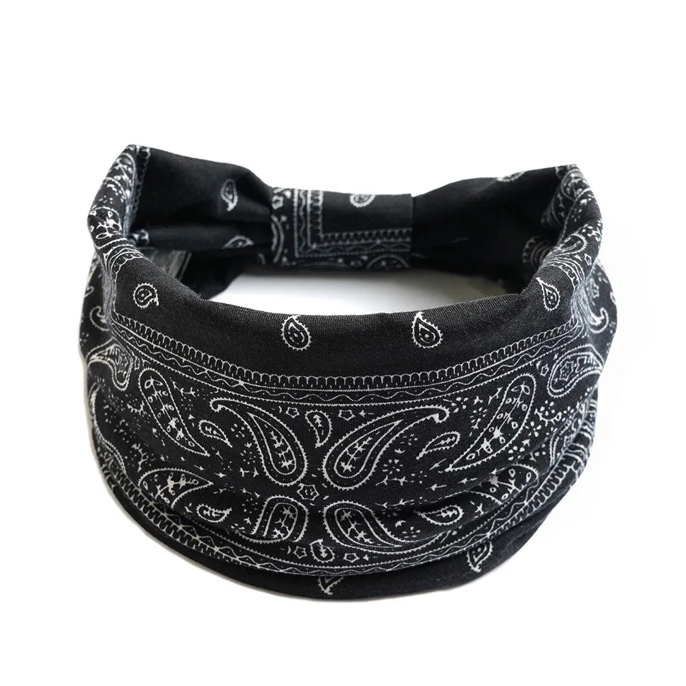 Bohemian Wide Cotton Stretch Headbands Women Headwrap Turban Headwear Bandage Hairbands Bandana Wide Headbands Hair Accessories
