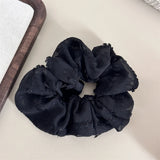 3/4Pcs Sweet Printed Elastics Hair Bands Women Girls Simple Scrunchies Korean Pink Mesh Hair Ties Ponytail Hair Accessories