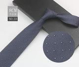 Grid Flower Tie Gravatas Fashion Wholesale Woven 8 Cm Necktie Wedding Accessories Blue Man Dot Paisley Fit Group Party Office