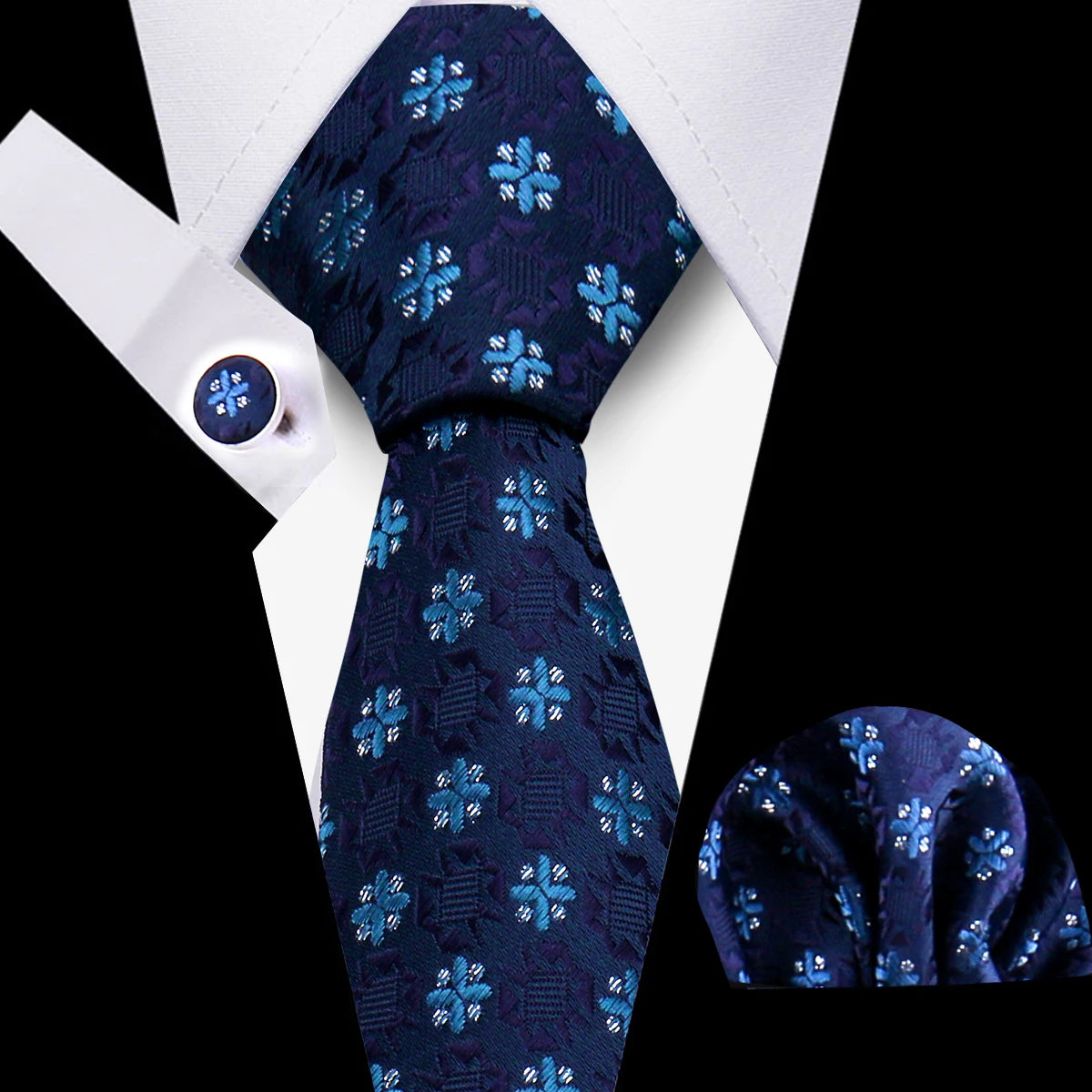 Men Neckties Tie Classic Handkerchiefs Plaid Necktie Cufflinks For Men Blouse Business Wedding Accessories Woman Collar Man Gift
