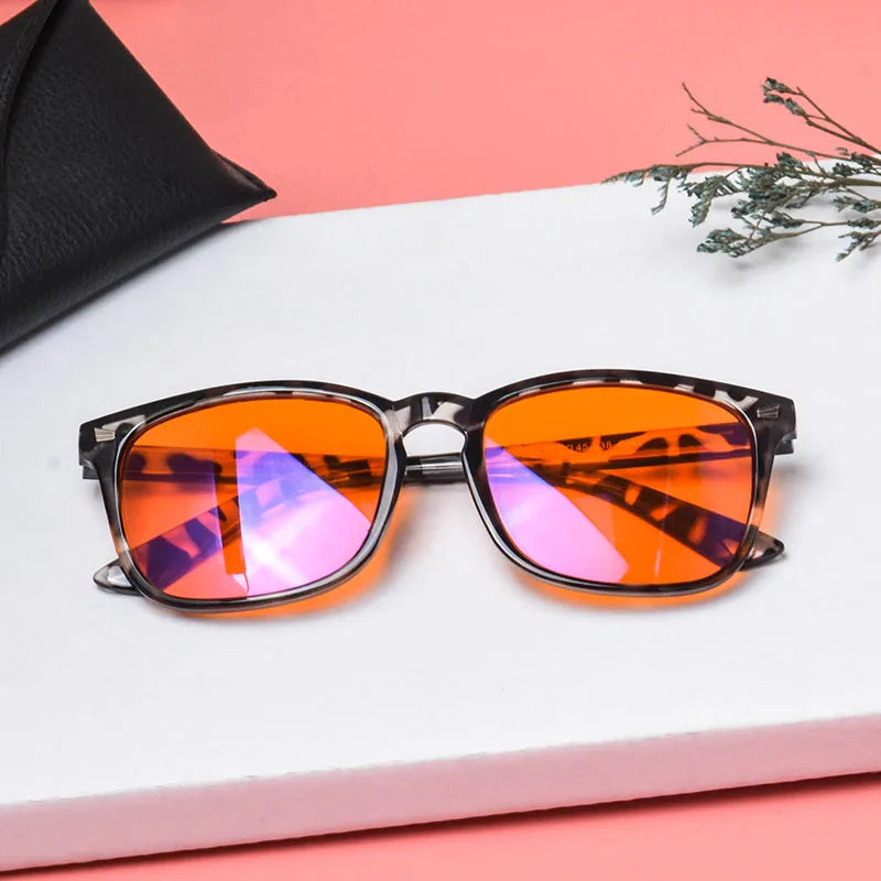 Blue and Green Wavelength Blocking Glasses Disruptive Light Blocking Glasses for Better Sleep Eliminate Eye Strain