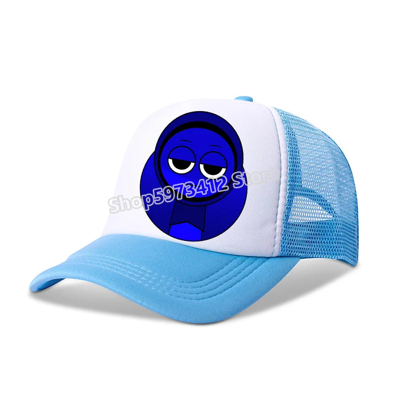 Sprunki Kids Baseball Caps Boys Casuals Hat Game Incredibox Children Sports Sun Hat Adjustable Peaked Cap Bonnet Birthday Gifts