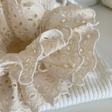 Fashion Lace Scrunchies Romantic Elastic Hair Bands Girl Solid Ponytail Holder Tie Headwear Hair Rope for Women Hair Accessories
