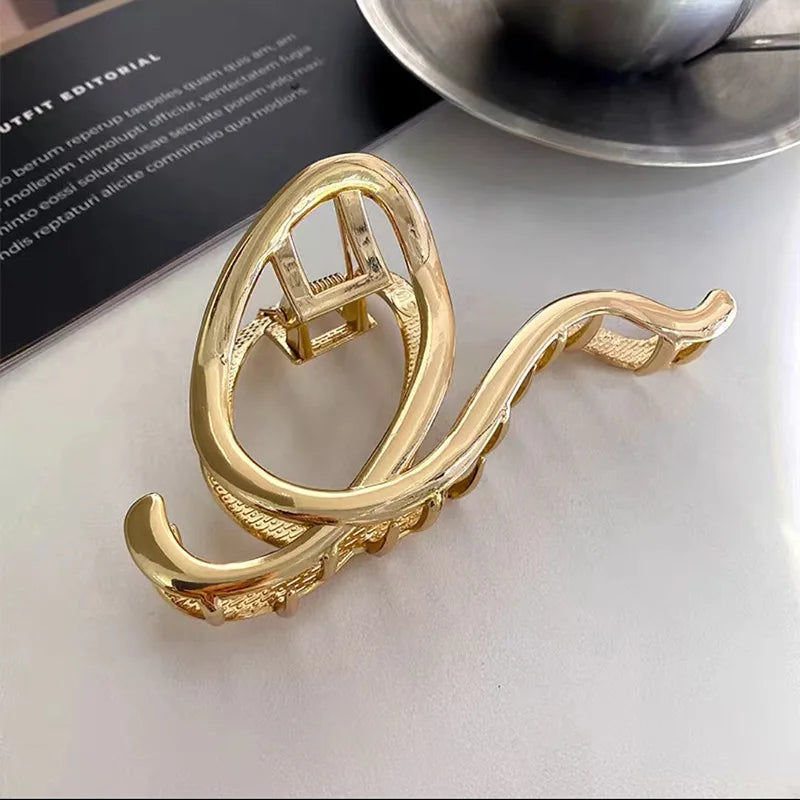 Woman Silver/Gold Irregular Hairpins Punk Style Metal Hair Claws Barrettes Women Hair Accessories Ponytail Hair Clips Headwear