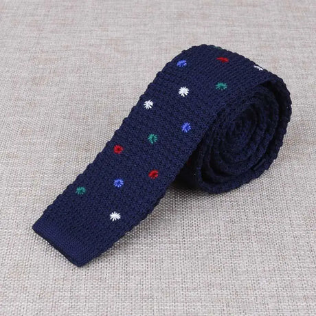 Men's Suits Knit Tie Plain Necktie For Wedding Party Tuxedo Casual Dots Woven Skinny Gravatas Cravats Accessories 25colors