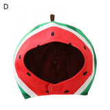 Funny Hat for Women Men Cactus Eggplant Watermelon Sunflower Soft Plush Doll Headgear Hat Sleeping Toy