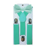 Kids Suspenders For Pants Bowtie Set Matching Tuxedo Suit Boy Girl Childs Adjustable Y-Back Brace Belt Adjustable Bowtie Wedding