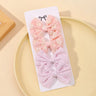 4Pcs/Set Lovely Cotton Bowknot Clips Safe Hairpins Girl Fresh Pastoral Hairclips Baby Hair Accessories Kids Print Hairgripe Gift