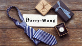 Barry.Wang Novelty Silk Men Tie Handkerchief Cufflinks Set Jacquard Animal Dinosaur Bat Gravat Necktie For Male Wedding Business