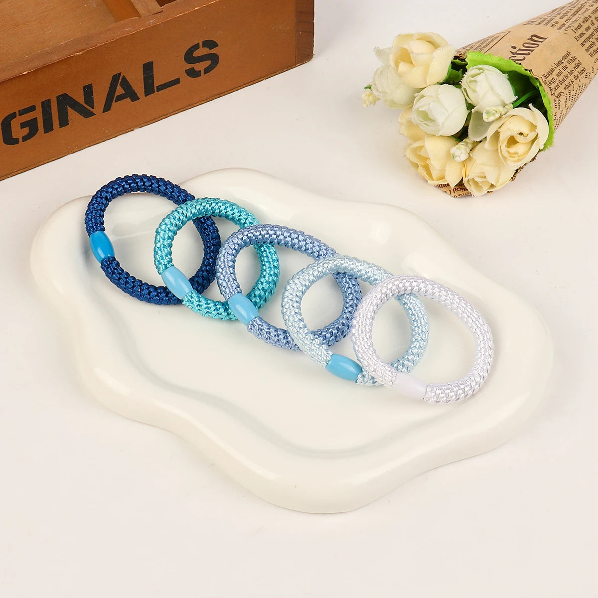 Hairbands, 10 Pack, Fashion, Solid Color, Braided Hairbands, Women, Soft Elastic, No Damage, Ponytail Hairbands