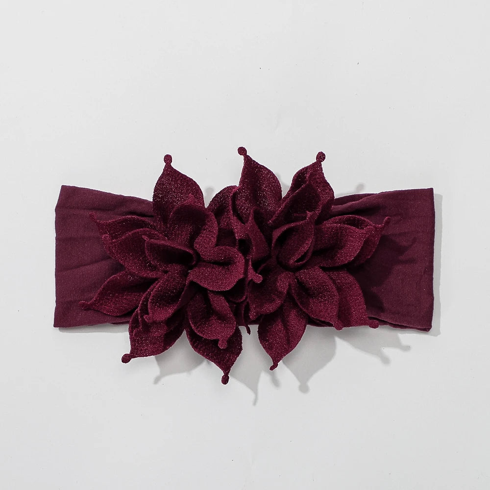 Newborn Baby Girl Headbands Baby Elastic Hair Band Head Flower Toddler Headband Cute Headwear Kids Accessories Nylon Hairban