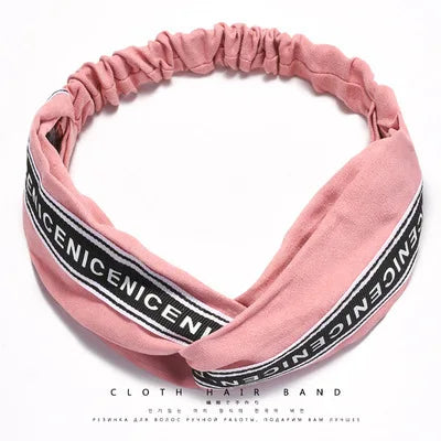 Cross elastic headband chiffon silk headband ladies headband hair accessory sports face wash