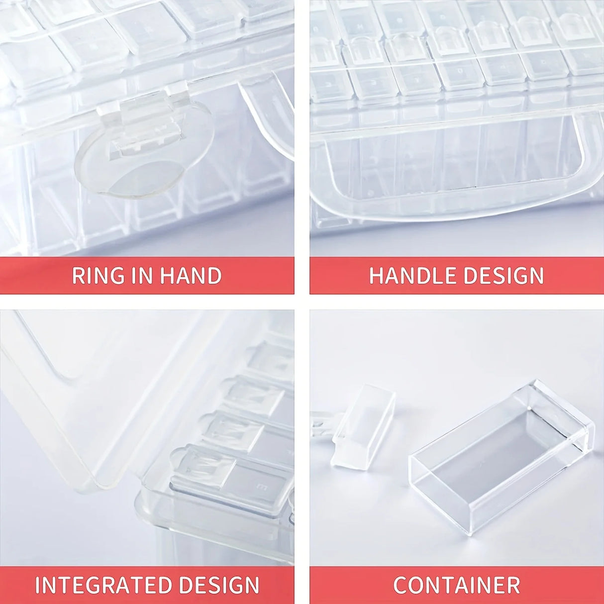 Clearance_1pc 32/40/42/48/56/64 Slots Plastic Storage Box, DIY Diamond Painting Beads Charms Jewelry Accessories Organizer Box_C