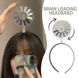 Funny Brain Loading Rotatable Headband Hairpin Downtime Hairpin Creative Moving Hair Clip Hair Accessory