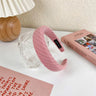2022 Gentle Pink Womans Hairbands Girl Sweet Plush Wide Side Sponge Headband Hair Hoop Fashion Simple Solid Color Hair Accessory