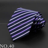 New Design Wedding Men Tie Purple Solid Striped Paisley Flower Neckties Men Business Dropshipping Groom Collar Accessories Gift