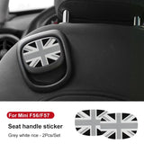 Leather Car Rear Seat Back Handle Decal Cover Protective Sticker For Mini Cooper R56 R55 F56 F57 Interior Decorative Accessories