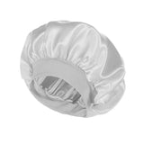 1pcs Unisex Satin Solid Wide-brimmed Sleeping Hat Elastic Band Cap Hair Care Bonnet Night Hat
