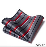High Grade Brand Silk Kerchief Man Dark Blue Striped April Fool's Day Fit Formal Party Pocket Square Handkerchiefs Suit Hanky