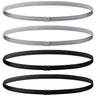 4 Pieces Solid Thicken Non-Slip Elastic Sports Outdoor Headbands Hair Headbands for Men Exercise Hair Bands Sweatbands for Women
