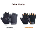 New Cycling Gloves Anti Slip and Shock-absorbing Outdoor Sports Gloves Summer Sun Protection Elastic Fingerless Gloves