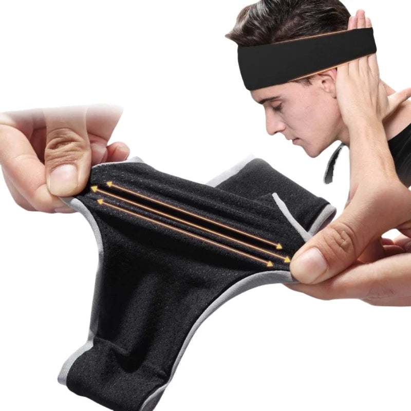Sweatband for Men Women Elastic Sport Hairbands Head Band Yoga Headbands Headwear Headwrap Sports Hair Accessories Safety Band
