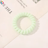 High Elasticity Telephone Coil Hairbands Women Spiral Hair Ties Girls Hair Rings Rope Solid Color Hair Accessories Gum Scrunchy
