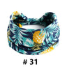 Leopard Print Headbands for Women Wide Boho Turban Head Wraps Cotton Knotted Elastic Hairbands Non Slip Workout Hair Accessories