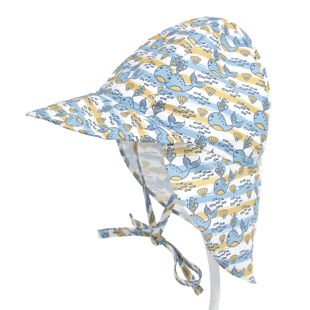 2023New Summer Baby Sun Hat Baby Girls Boys Caps Cartoon Panama Children's Hat UV Protection Travel Beach Kid Bucket Hat SPF 50+