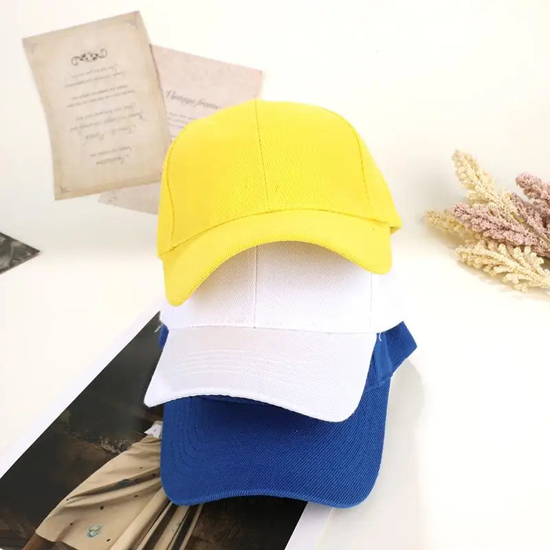 Fashion Candy Color Kids Baseball Cap Sun Protection Boy Girls Hat Adjustable Travel Children Baseball Cap Baby Summer Sun Hat
