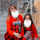 Funny Santa Beard Costume White Beard Christmas Santa Claus Beard Costume Accessories for Boys and Adults Disguise Santa