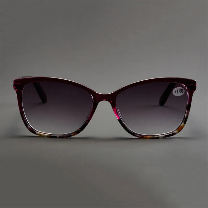 Men Women Fashion Reading Sunglasses Gray Lens Presbyopia Far-sighted Eyeglasses With Diopters Unisex +1.0+1.5+2.0+2.5+3.0