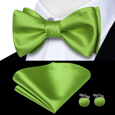 Dropshipping Jacquard Silk Mens Self Bow Tie Hanky Cufflinks Set Male Butterfly Knot Bowtie Wholesale for Male Wedding Business