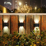 Solar Wall Lamp Outdoor 4/6/8/10/12/16LED Light Waterproof Up And Down Luminous Lighting Balcony Yard Garden Decoration Lights