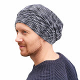 Women Men Sleeping Hat Baggy Beanie Satin Lined Night Unisex Sleep Cap Hair Care Bonnet Hair Loss Nightcap Pullover Hat Headwear