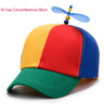 Bamboo Dragonfly Rainbow Sun Cap Funny Adventure Dad Hat Snapback Hat Helicopter Propeller Design for Kids Boys Girls Adult