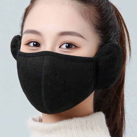 Thickened Winter Windproof Breathable Mask with Anti Freezing Ear Earmuffs Unisex Cold-Proof Warm Mask for Outdoor Sport Cycling