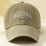 Fashionable Versatile Washed Letters Solid Color Embroidered Baseball Cap For Men Wide Brimmed Casual Sports Cap For Women