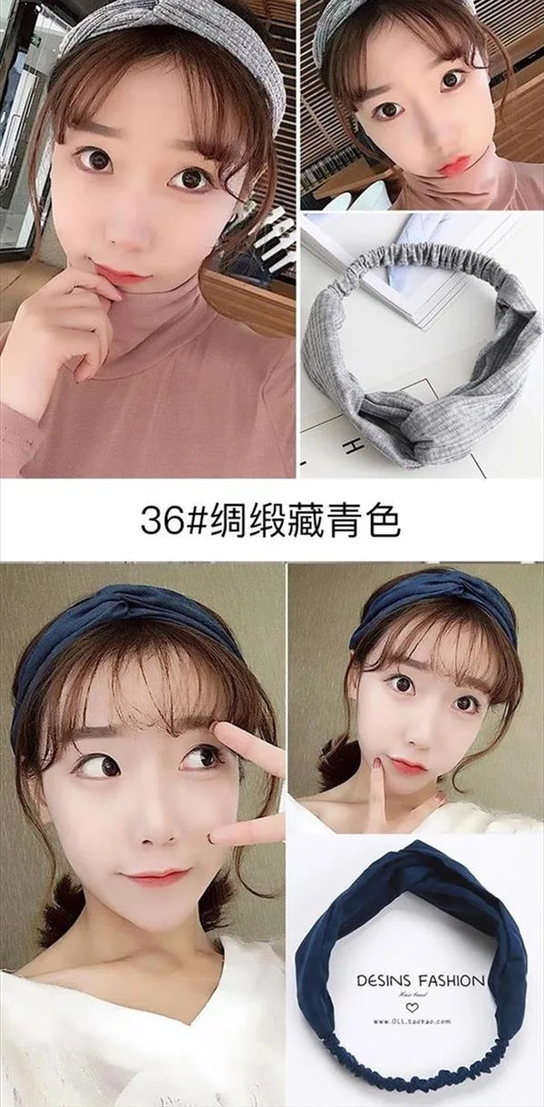 Cross elastic headband chiffon silk headband ladies headband hair accessory sports face wash