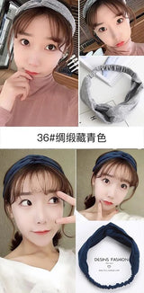 Cross elastic headband chiffon silk headband ladies headband hair accessory sports face wash
